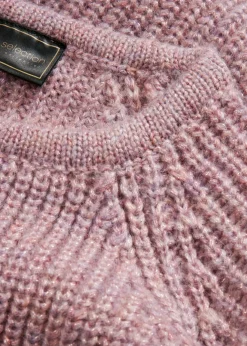 bonprix bonprix Jersey de punto grueso con hilo brillante Rosa ceniza Discount