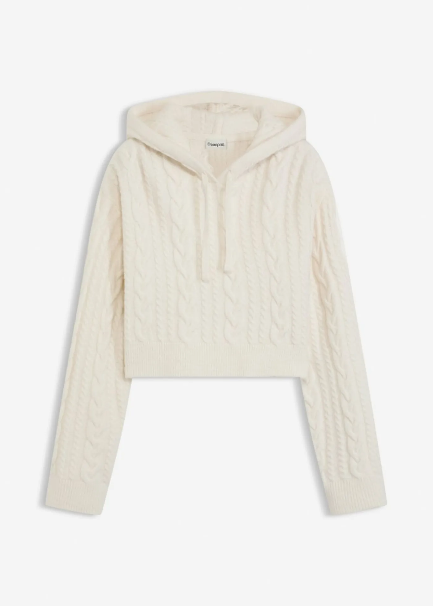 bonprix bonprix Jersey de punto grueso con capucha blanco perla Best