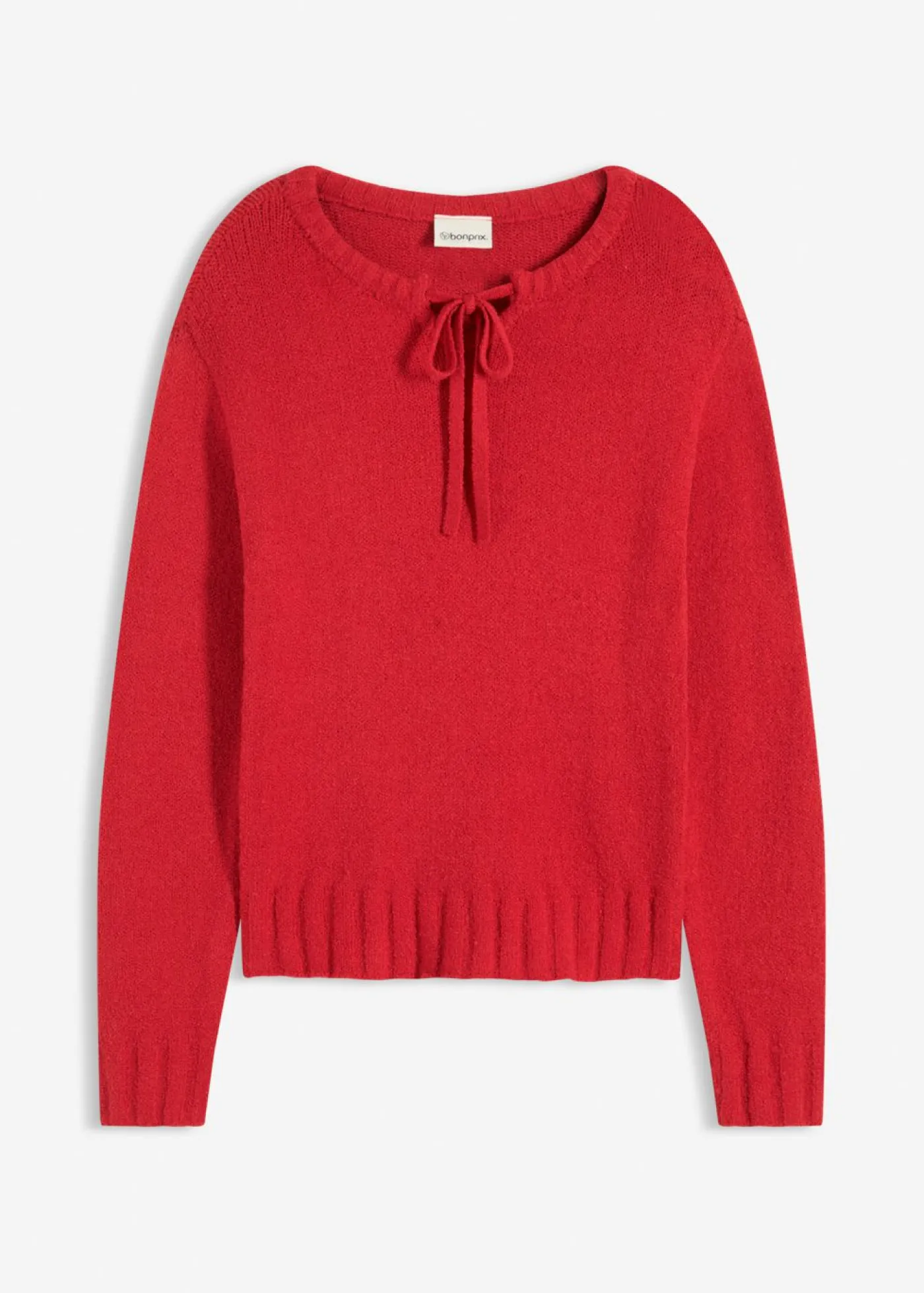 bonprix bonprix Jersey de punto grueso con cordón rojo cayena Sale