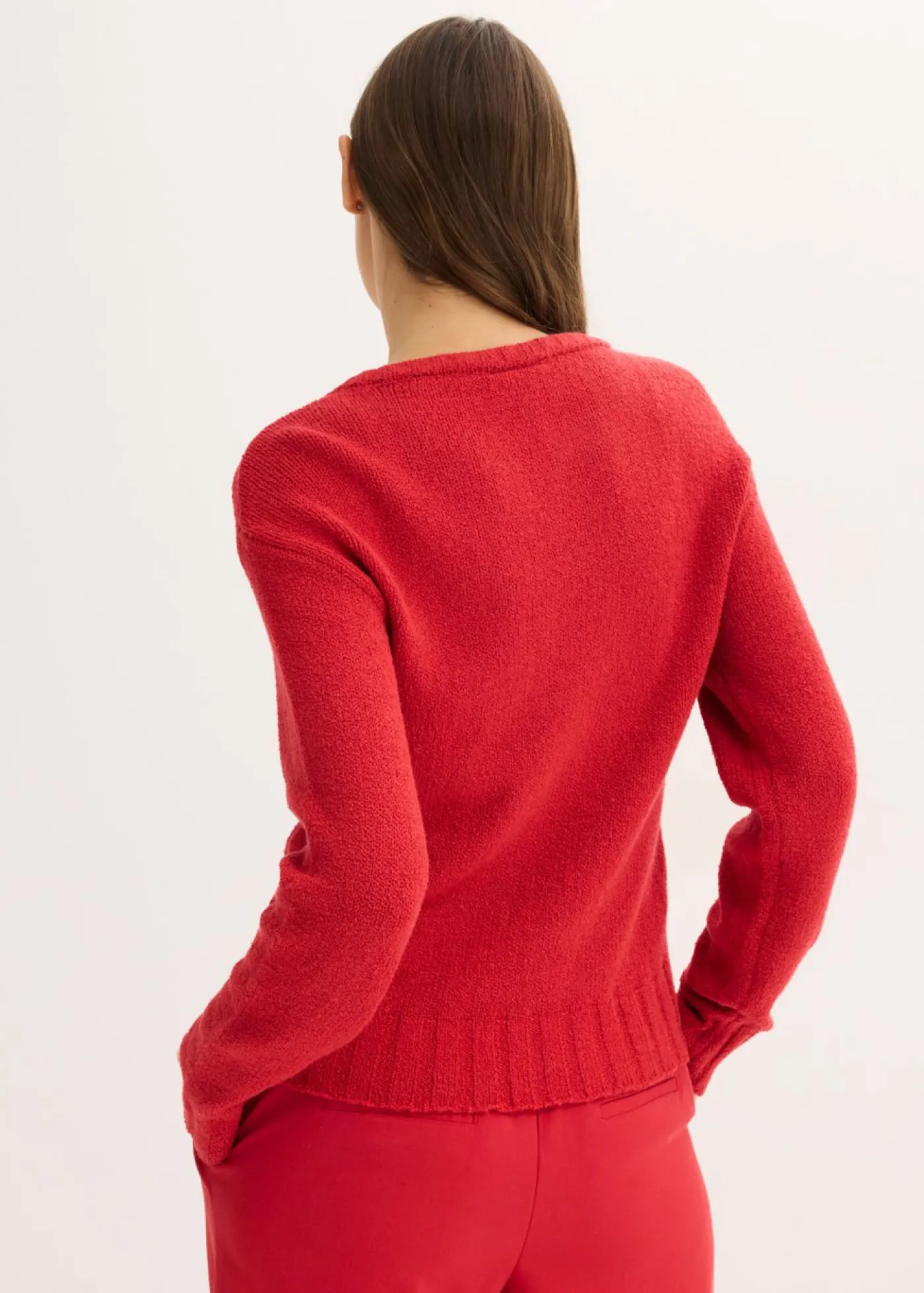 bonprix bonprix Jersey de punto grueso con cordón rojo cayena Sale
