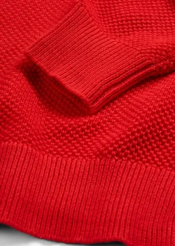 bonprix bonprix Jersey de punto grueso con botonera fresa