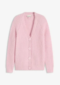 bonprix bonprix Jersey de punto grueso de canalé con efecto brillante rosa cristal Best