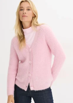 bonprix bonprix Jersey de punto grueso de canalé con efecto brillante rosa cristal Best