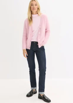 bonprix bonprix Jersey de punto grueso de canalé con efecto brillante rosa cristal Best
