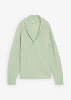 bonprix bonprix Jersey en cálida mezcla de alpaca Salvia suave Discount
