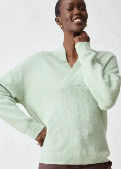 bonprix bonprix Jersey en cálida mezcla de alpaca Salvia suave Discount
