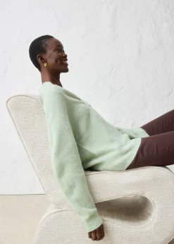 bonprix bonprix Jersey en cálida mezcla de alpaca Salvia suave Discount