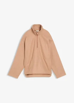 bonprix bonprix Jersey holgado con aspecto de lana marrón moteado New