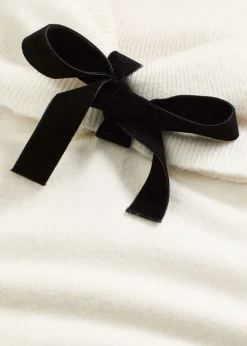 bonprix bonprix Jersey holgado con escote bañera Blanco lana
