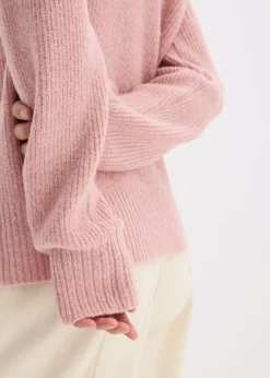 bonprix bonprix Jersey holgado con escote en V Rosa ceniza Online