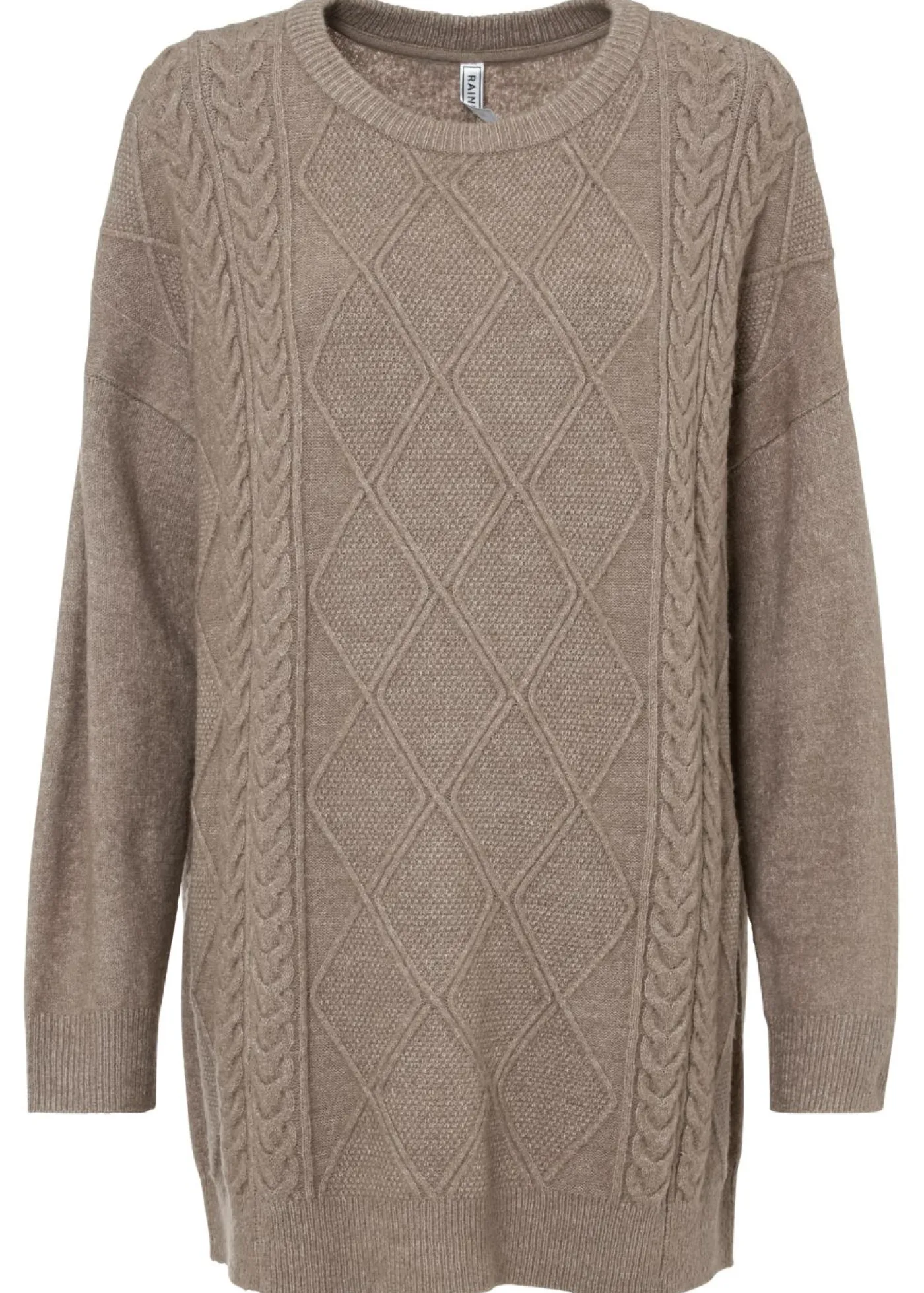 bonprix bonprix Jersey holgado con patrón trenzado Marrón grisáceo jaspeado New