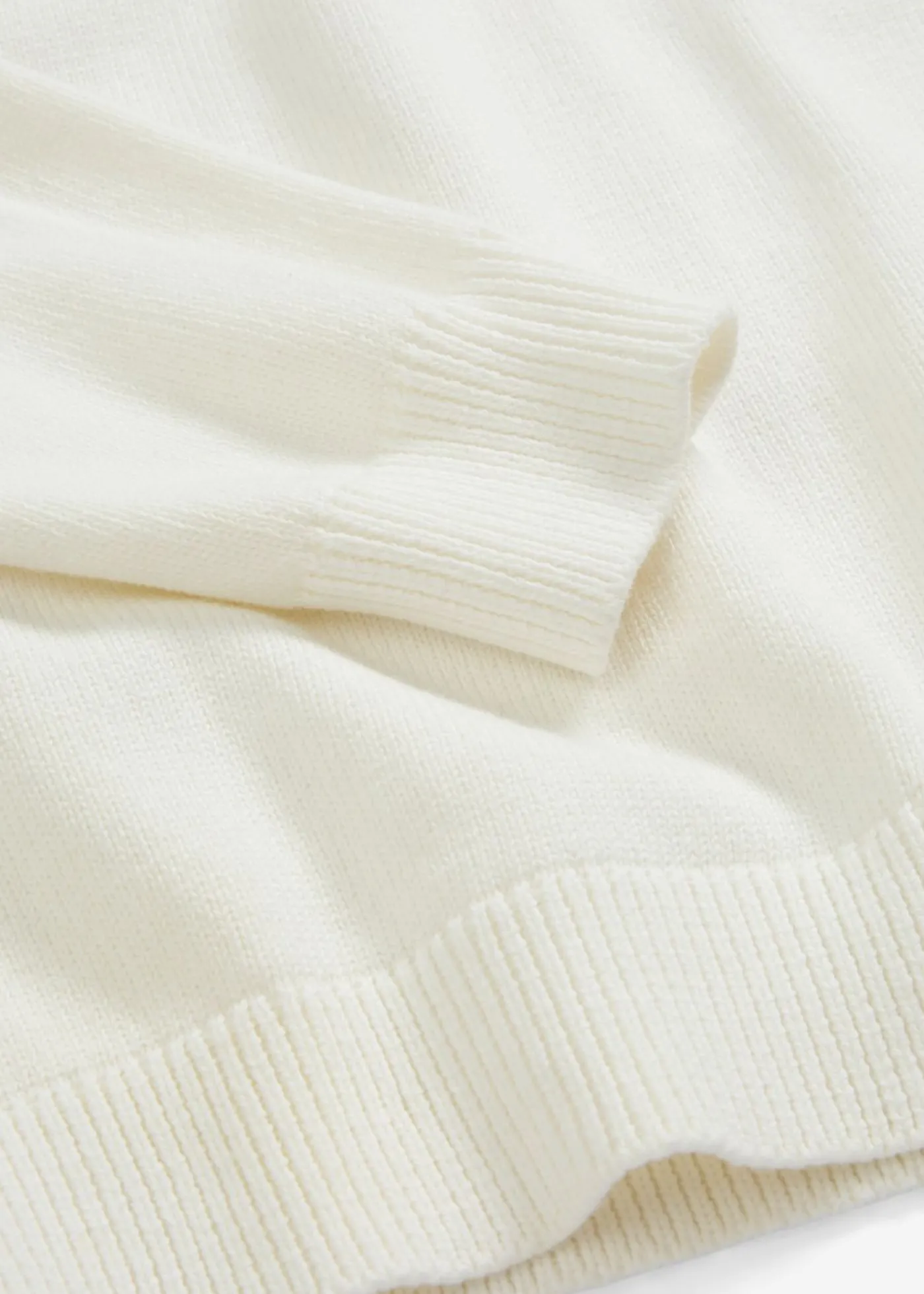 bonprix bonprix Jersey holgado de algodón puro Blanco lana Online