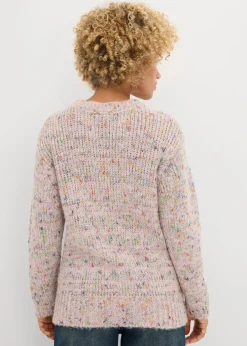 bonprix bonprix Jersey holgado de hilo espeso rosa apagado-baya-malva-musgo mate-amarillo naranja-turquesa cobalto mate-beige natural moteado Outlet