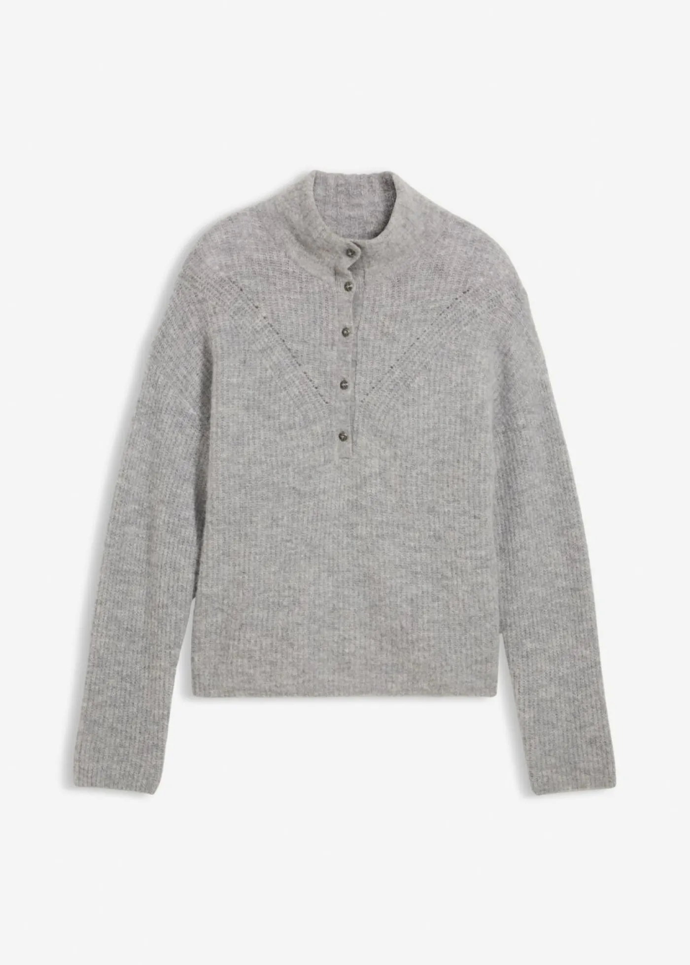 bonprix bonprix Jersey holgado de lana con alpaca Gris claro moteado New