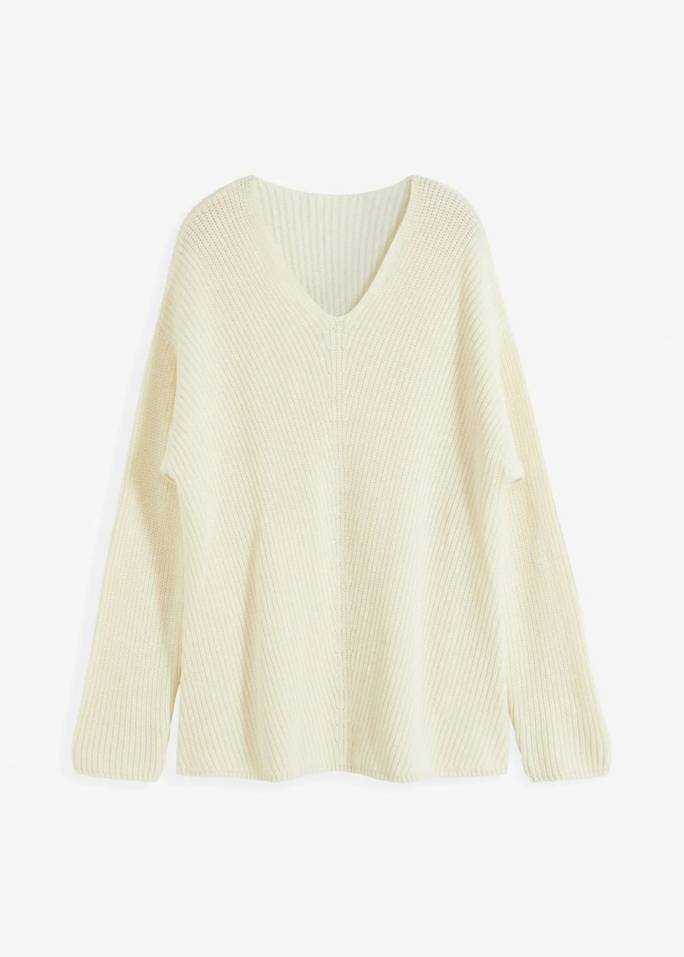 bonprix bonprix Jersey holgado de mezcla de lana Blanco-crema Outlet