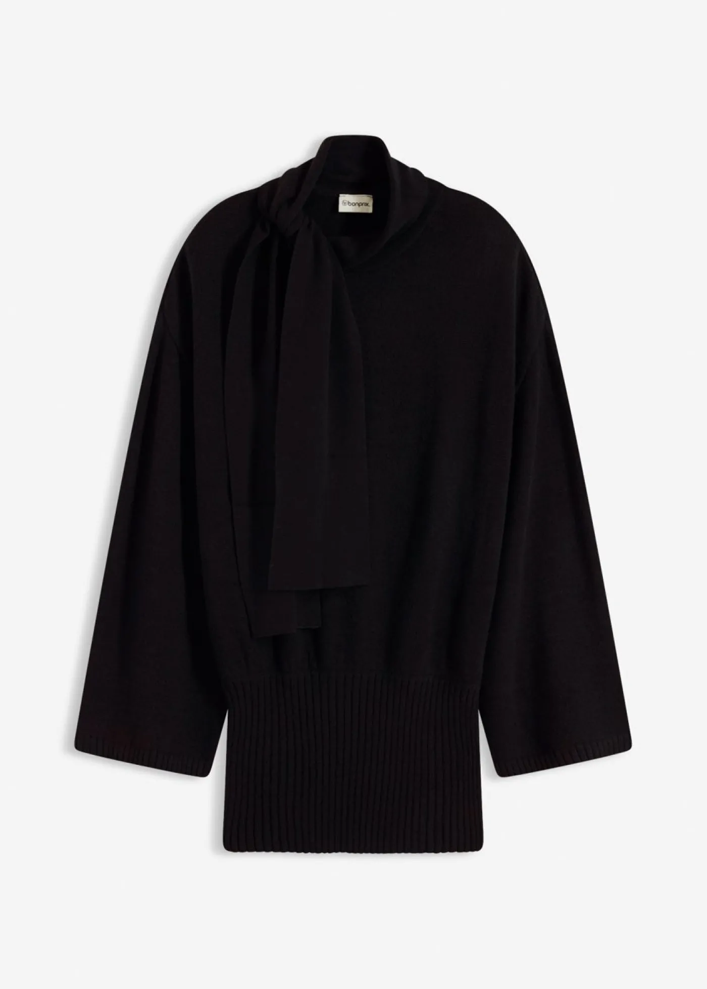 bonprix bonprix Jersey holgado de mezcla de viscosa suave Negro Clearance
