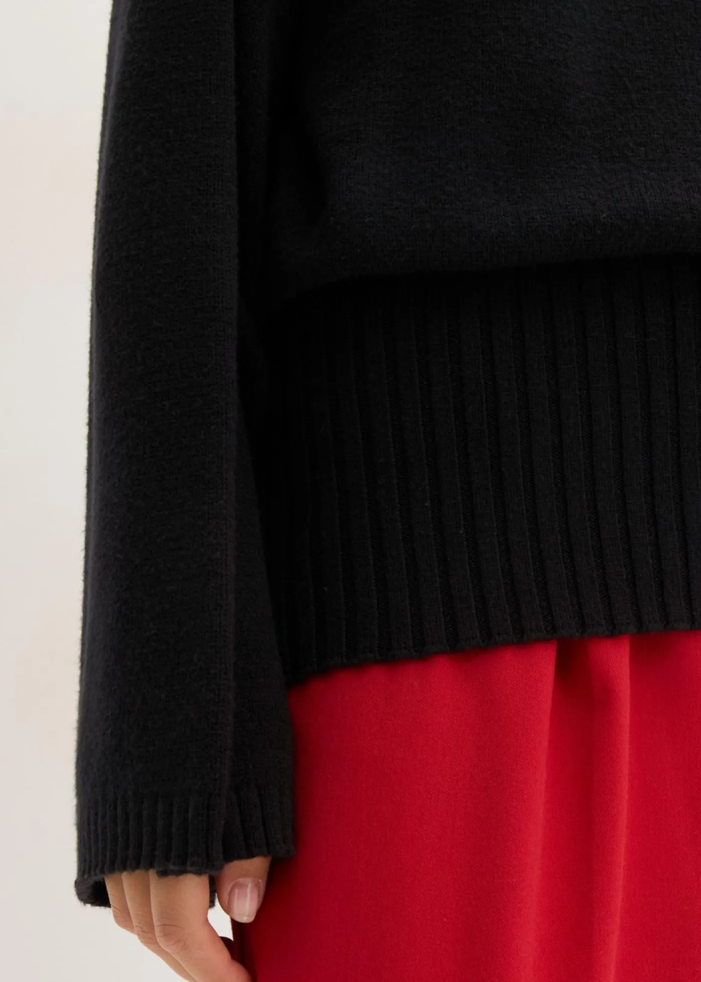 bonprix bonprix Jersey holgado de mezcla de viscosa suave Negro Clearance