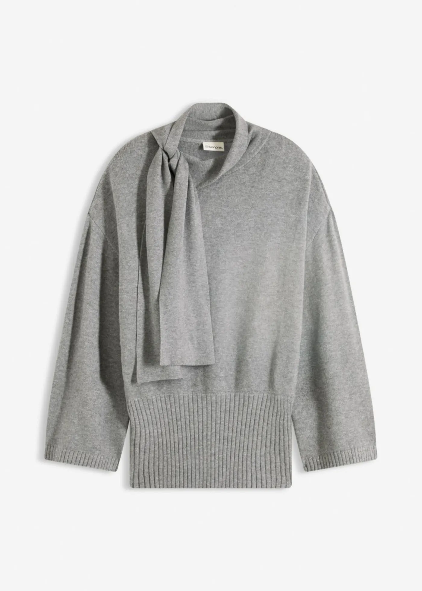bonprix bonprix Jersey holgado de mezcla de viscosa suave Gris jaspeado Sale