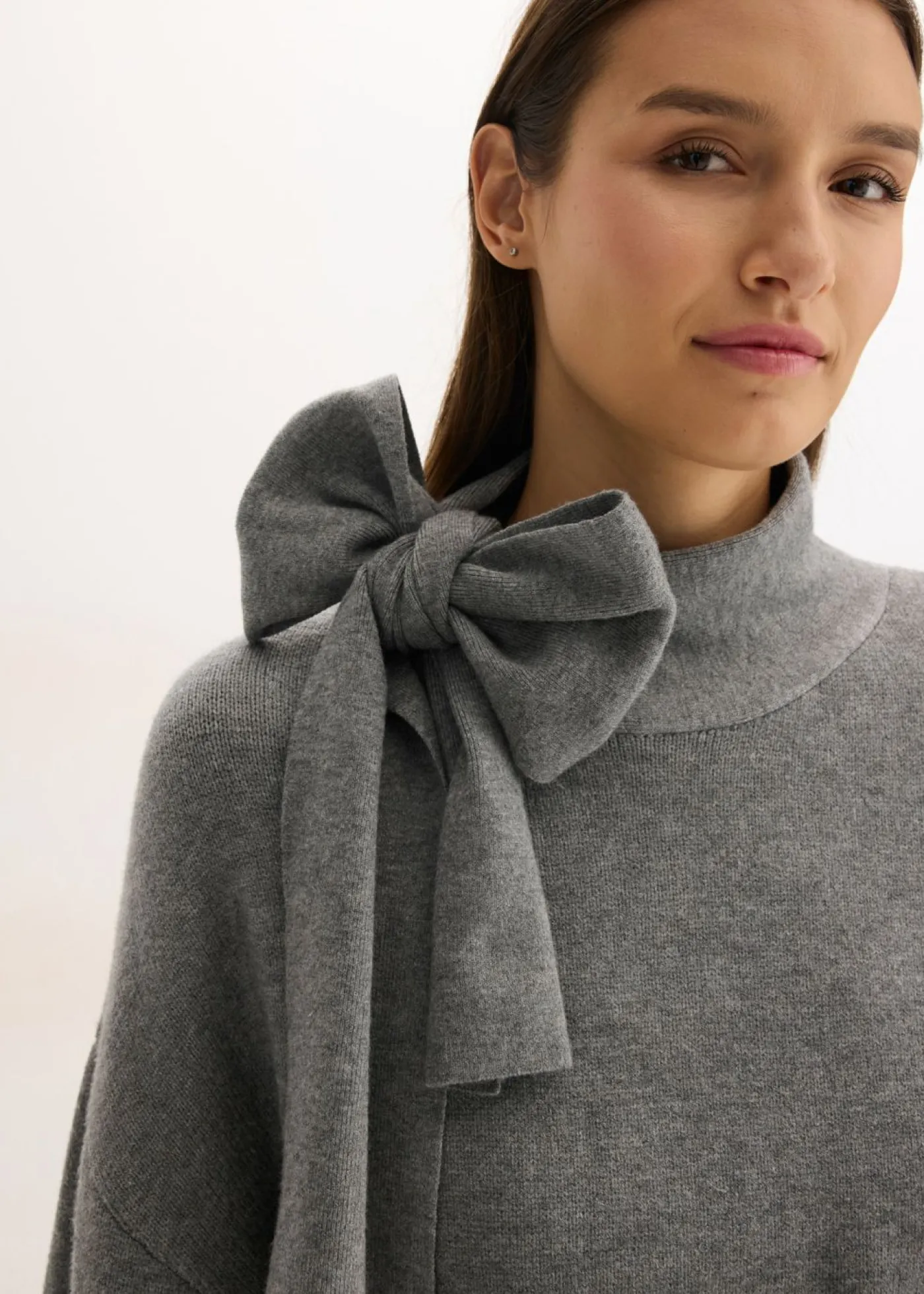 bonprix bonprix Jersey holgado de mezcla de viscosa suave Gris jaspeado Sale
