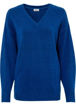 bonprix bonprix Jersey holgado de punto Azul ártico jaspeado Discount
