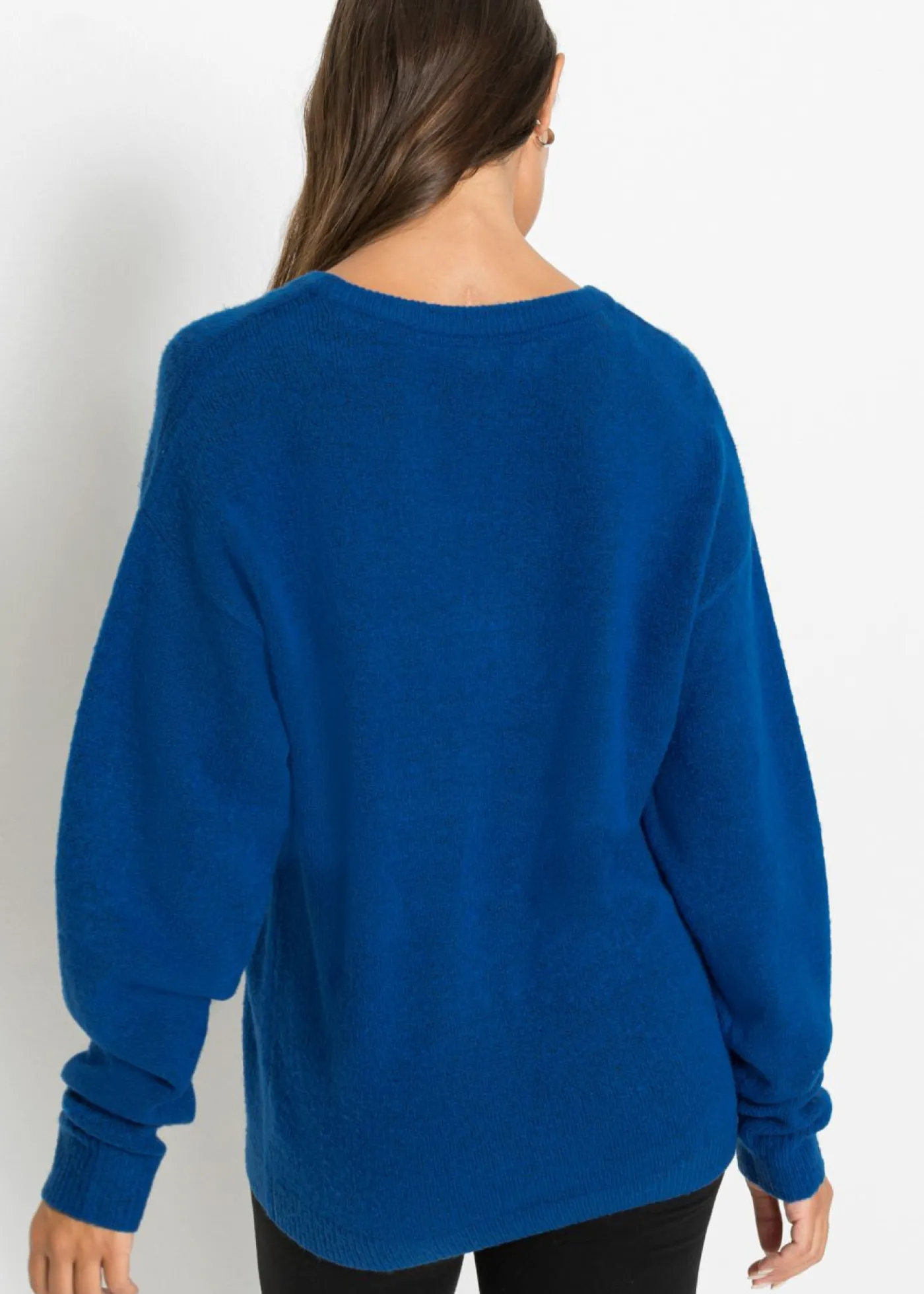bonprix bonprix Jersey holgado de punto Azul ártico jaspeado Discount
