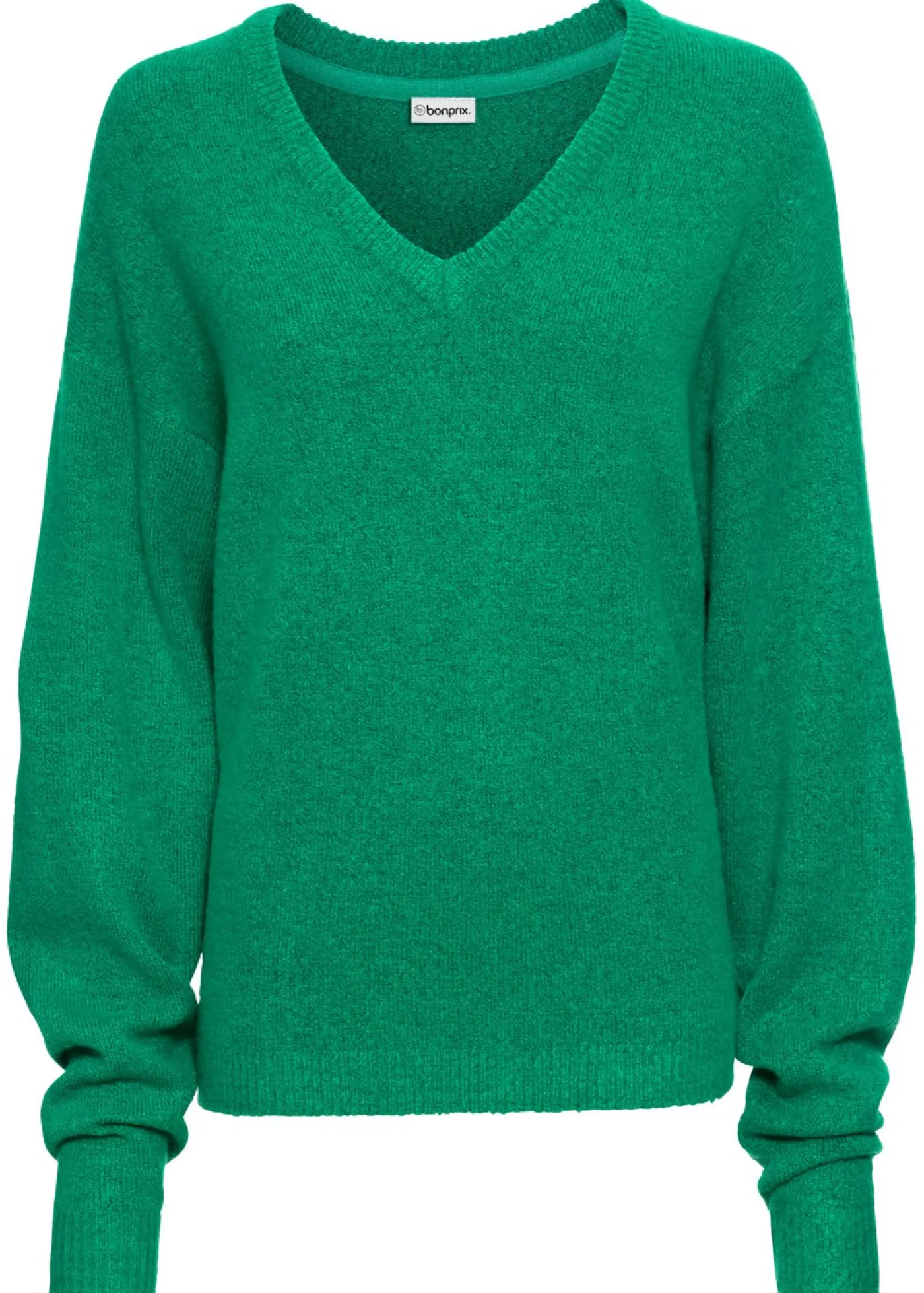 bonprix bonprix Jersey holgado de punto Verde menta jaspeado Sale