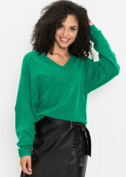 bonprix bonprix Jersey holgado de punto Verde menta jaspeado Sale