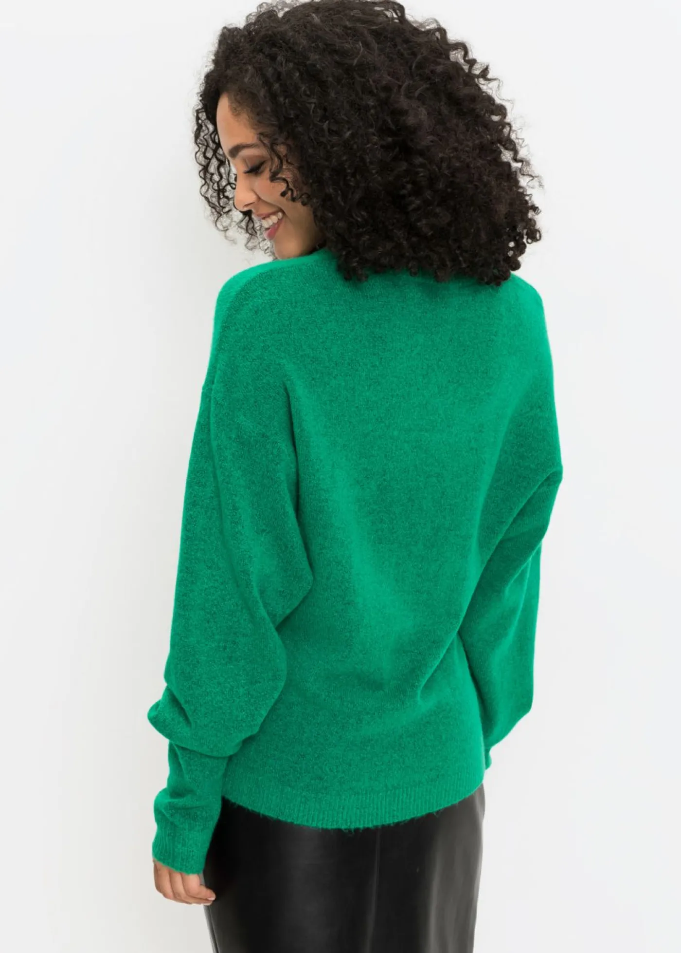 bonprix bonprix Jersey holgado de punto Verde menta jaspeado Sale