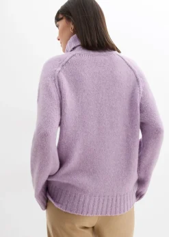bonprix bonprix Jersey holgado de punto grueso lila pastel Clearance