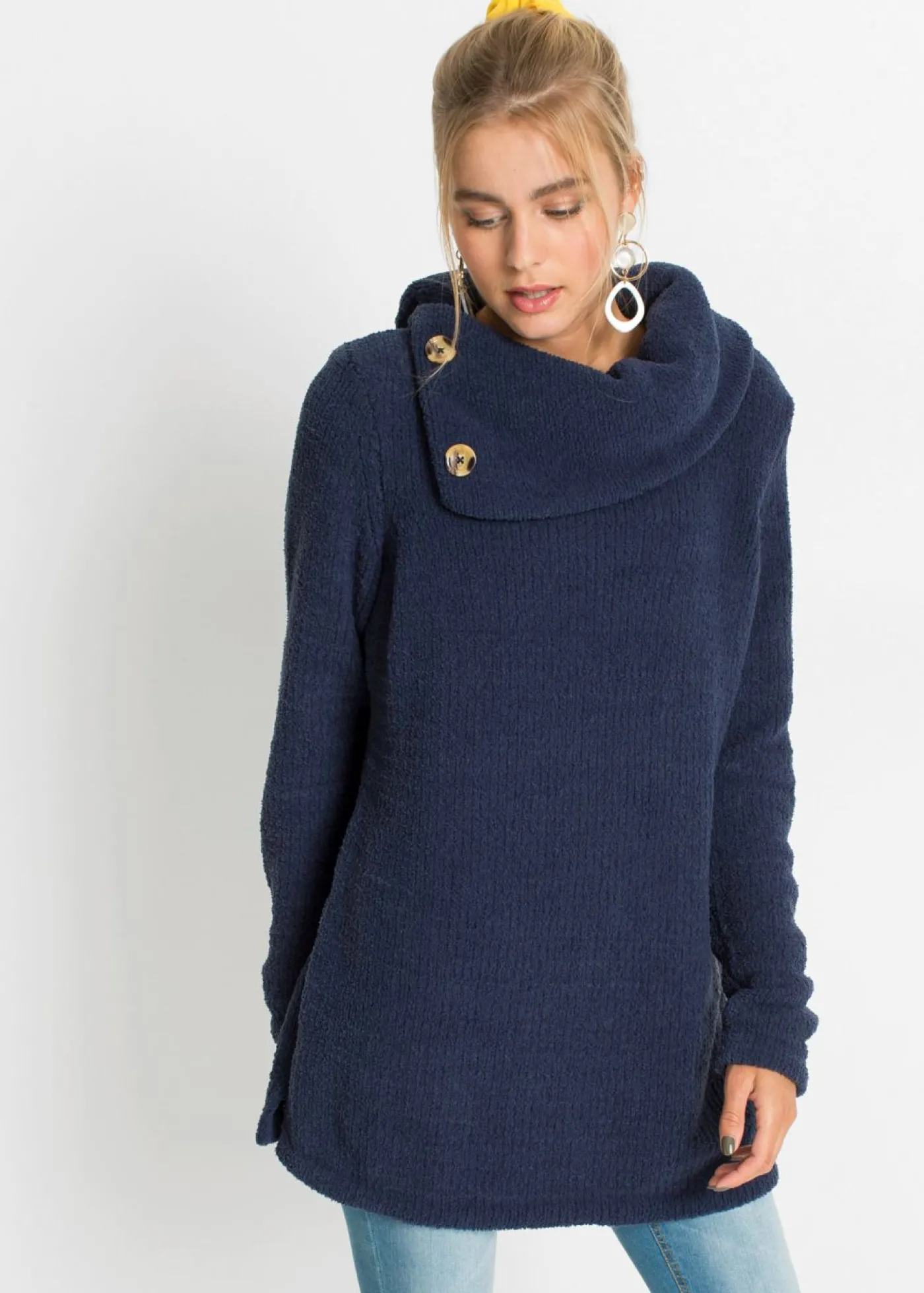 bonprix bonprix Jersey largo Azul marino
