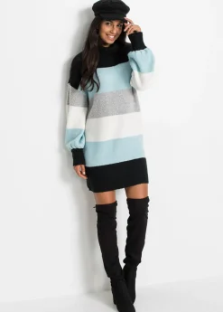 bonprix bonprix Jersey largo Negro-azul niebla de rayas Online
