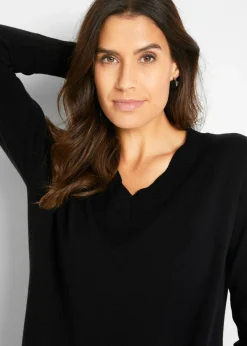 bonprix bonprix Jersey largo Negro Hot