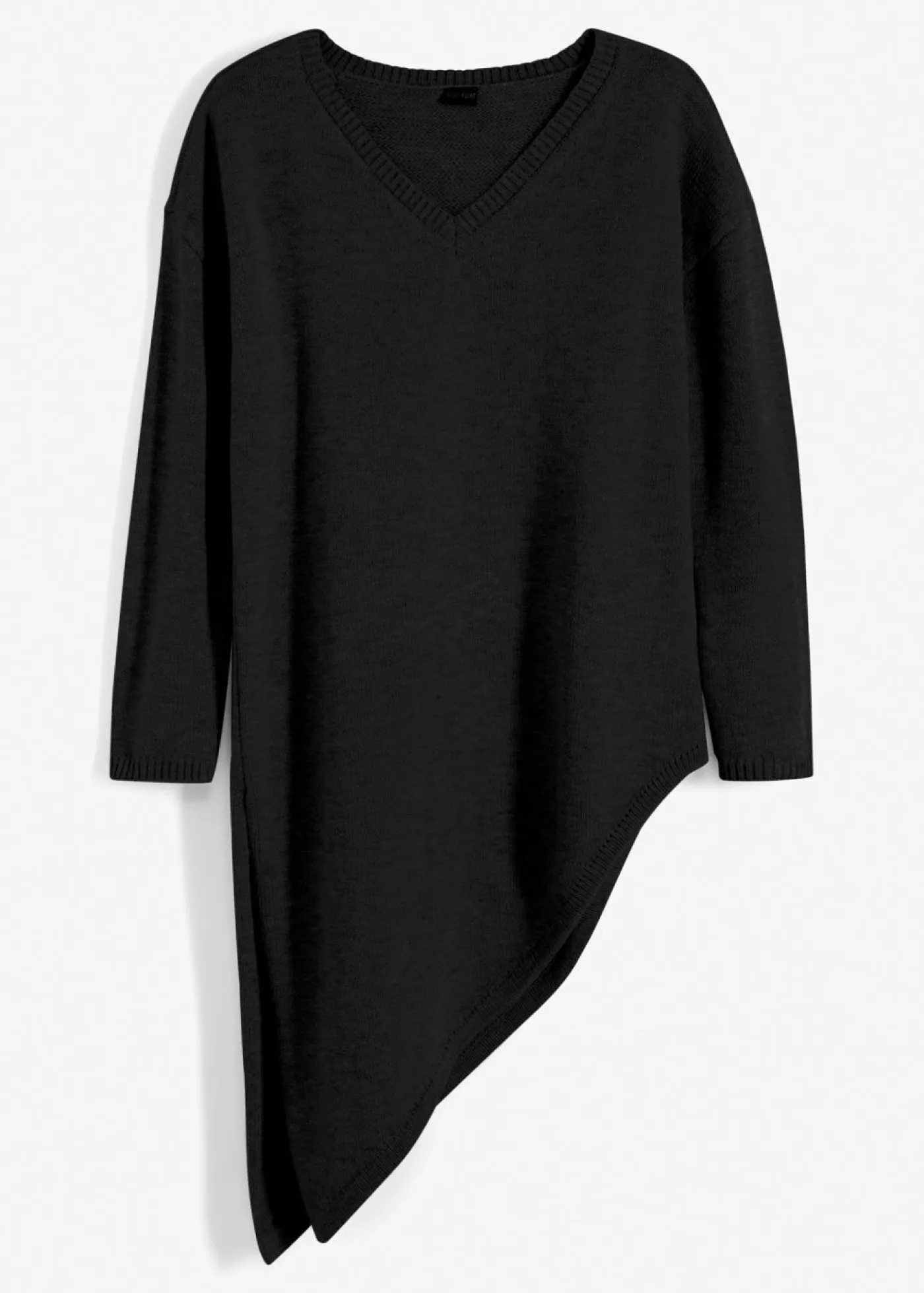 bonprix bonprix Jersey largo Negro jaspeado Outlet