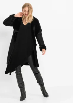 bonprix bonprix Jersey largo Negro jaspeado Outlet