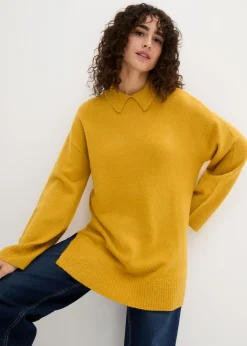 bonprix bonprix Jersey largo Oro ocre Best