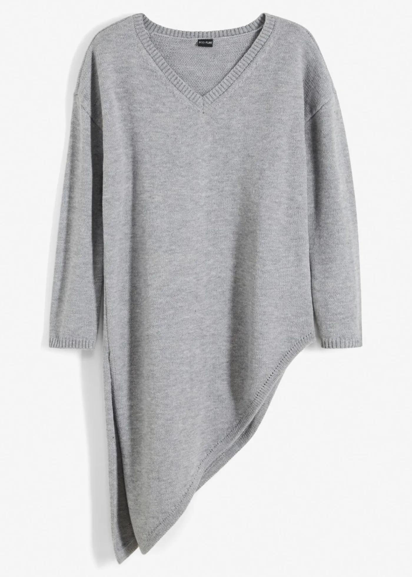 bonprix bonprix Jersey largo Gris claro jaspeado Discount