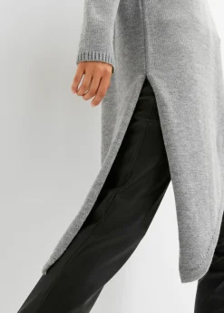 bonprix bonprix Jersey largo Gris claro jaspeado Discount