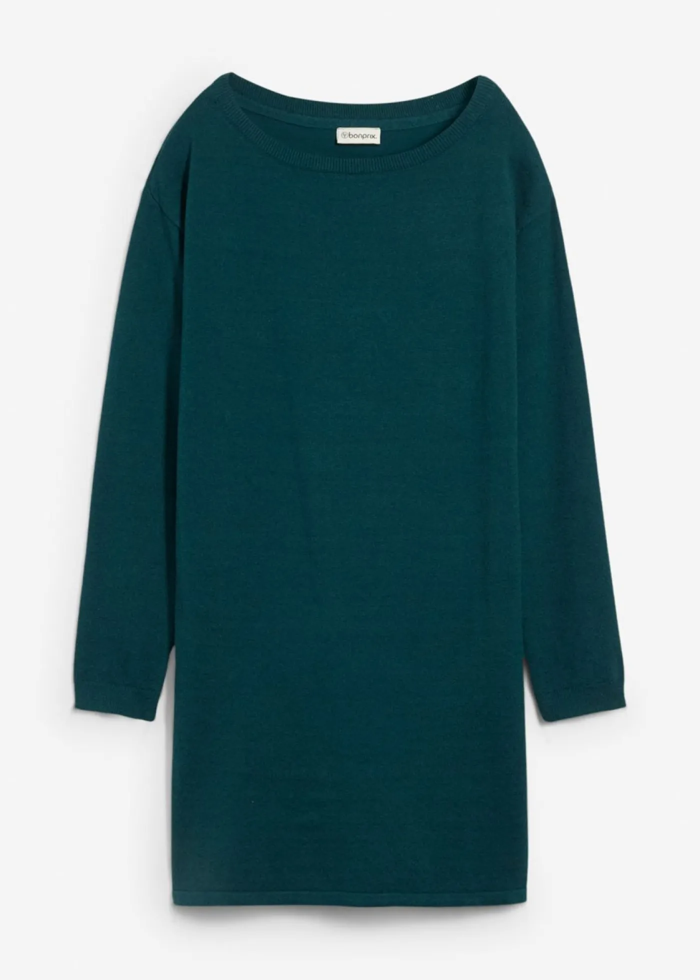 bonprix bonprix Jersey largo con algodón reciclado Verde Discount