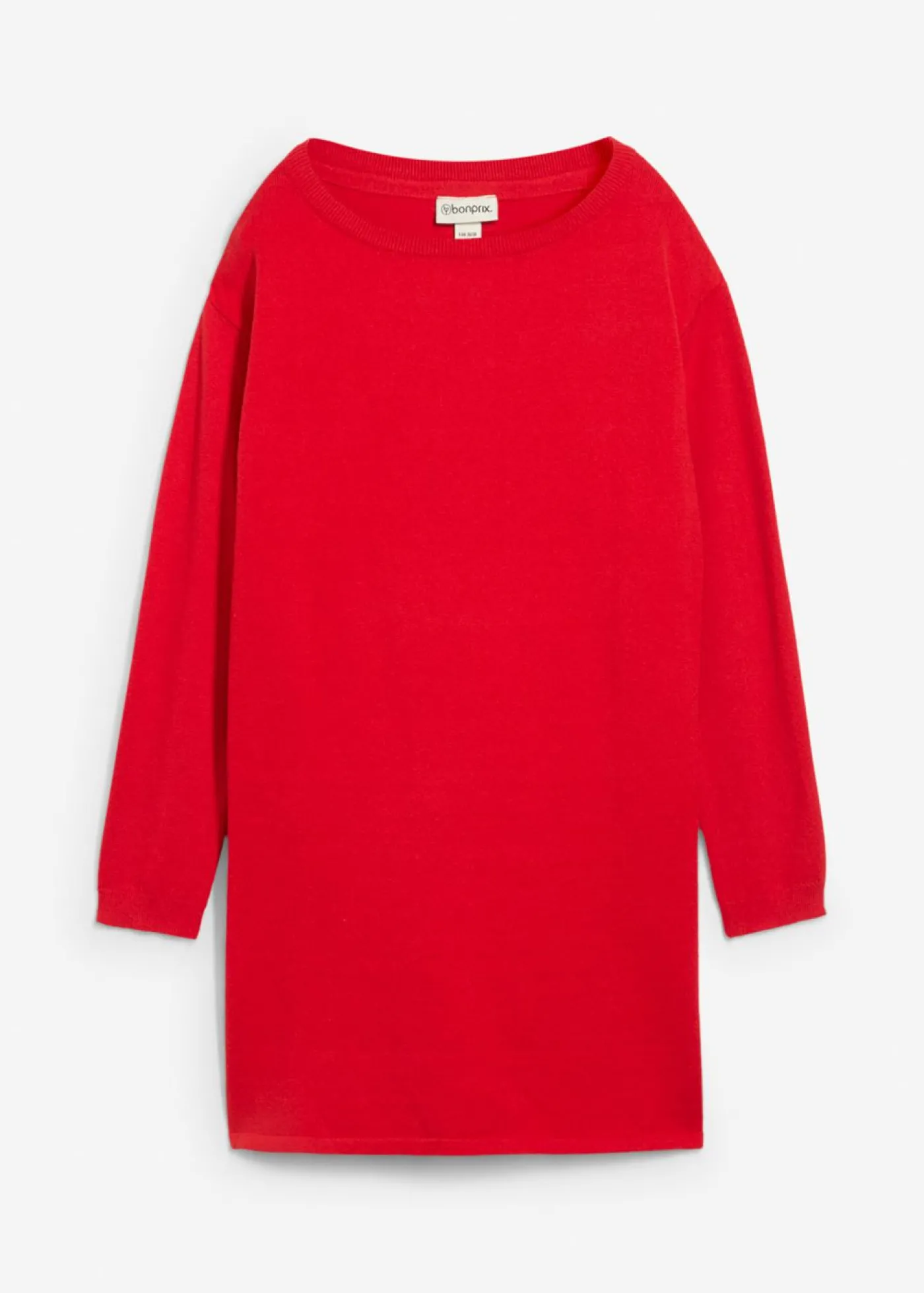 bonprix bonprix Jersey largo con algodón reciclado Rojo New