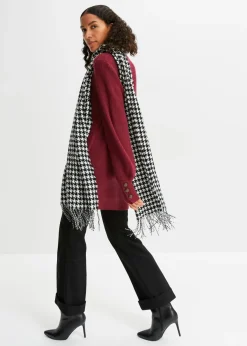 bonprix bonprix Jersey largo con botones Rojo azalea