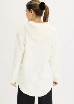 bonprix bonprix Jersey largo con corte holgado y estampado de corazones Blanco lana Hot