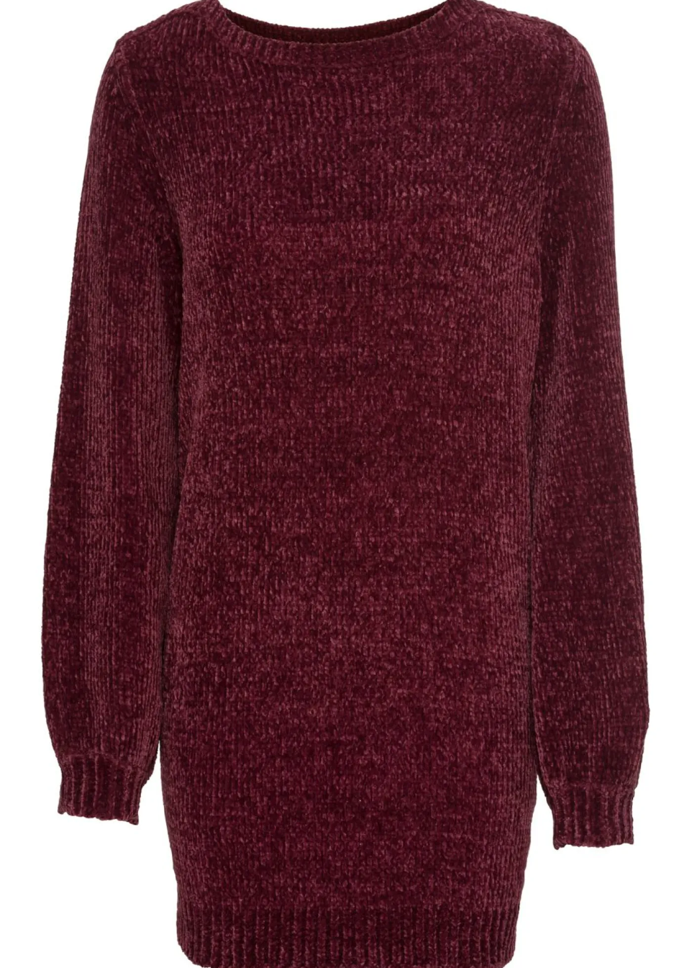 bonprix bonprix Jersey largo de chenilla Granate Online
