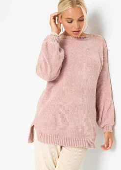 bonprix bonprix Jersey largo de chenilla Rosa vintage Discount