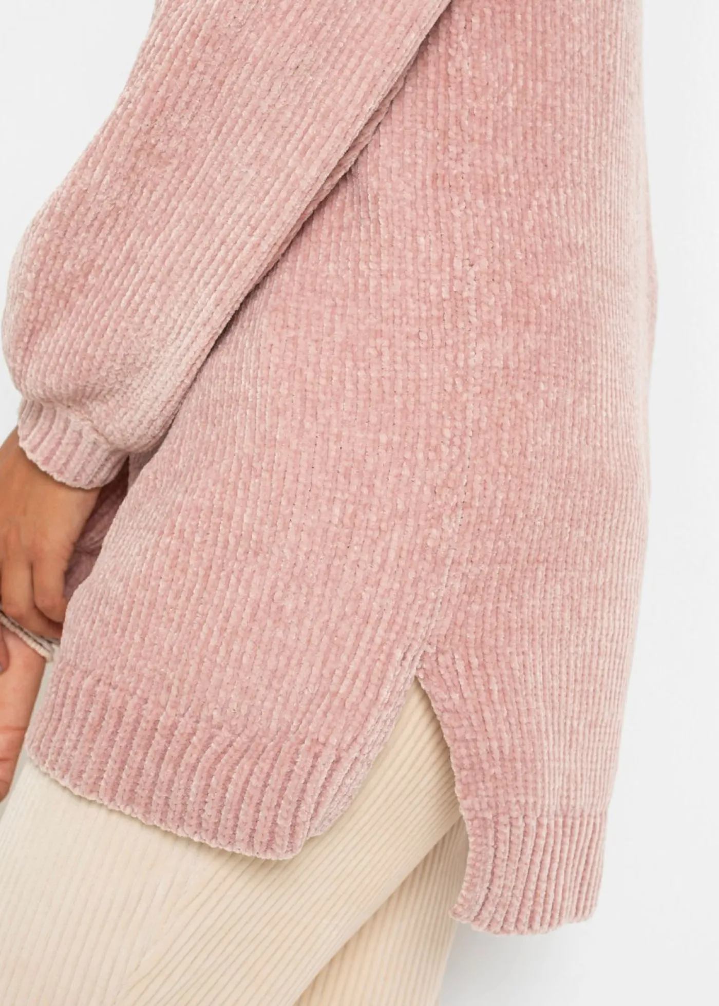 bonprix bonprix Jersey largo de chenilla Rosa vintage Discount