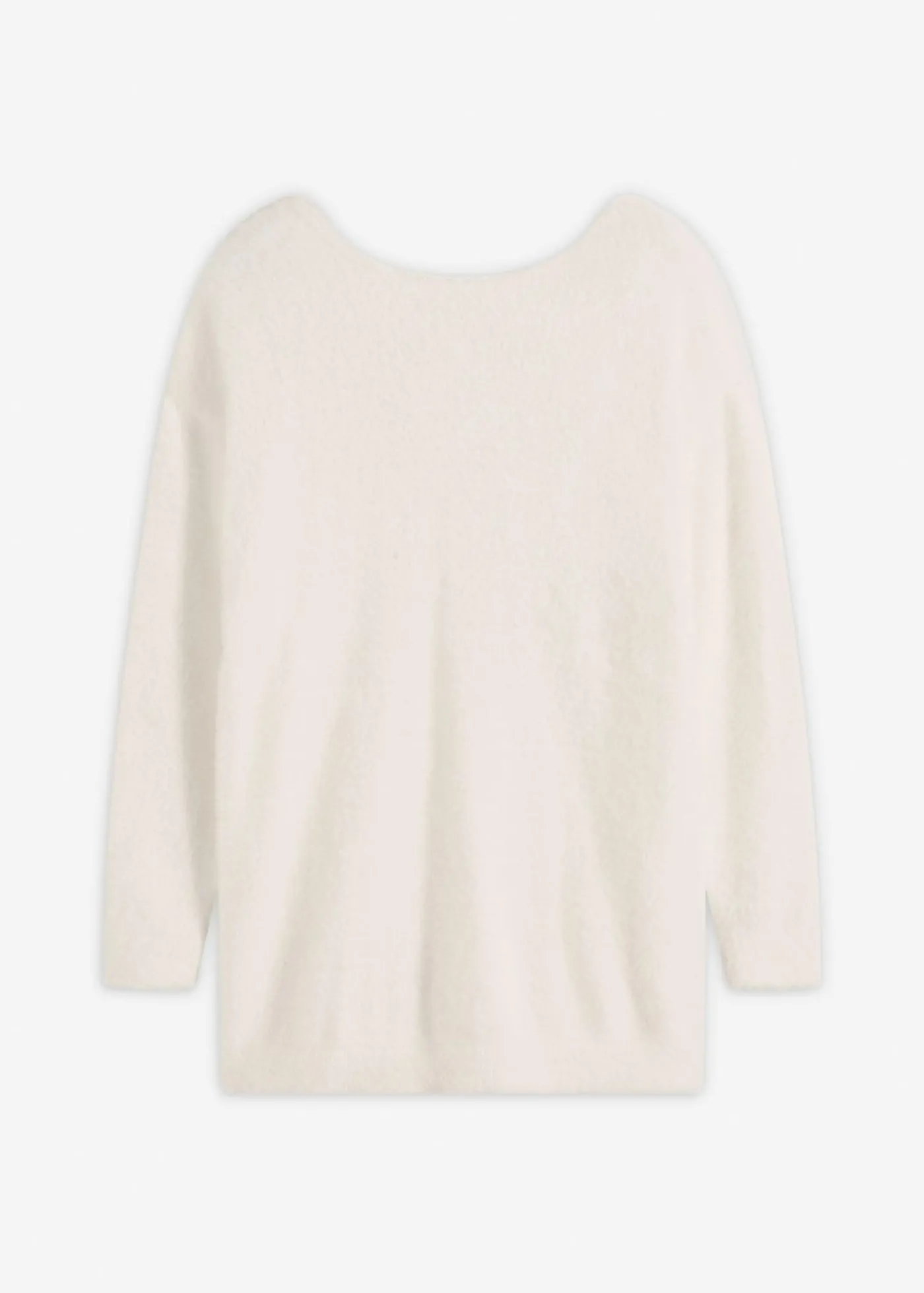 bonprix bonprix Jersey largo de hilo suave Blanco lana Discount