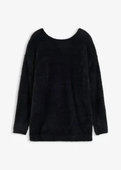 bonprix bonprix Jersey largo de hilo suave Negro Best