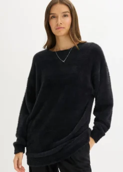 bonprix bonprix Jersey largo de hilo suave Negro Best