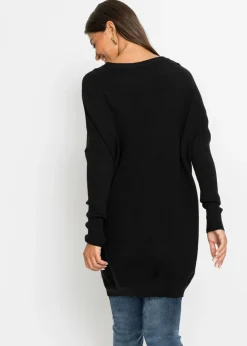 bonprix bonprix Jersey largo de mezcla de viscosa Negro Clearance