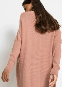bonprix bonprix Jersey largo de mezcla de viscosa rosa viejo moteado Clearance