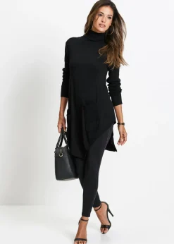 bonprix bonprix Jersey largo de mezcla de viscosa Negro Sale